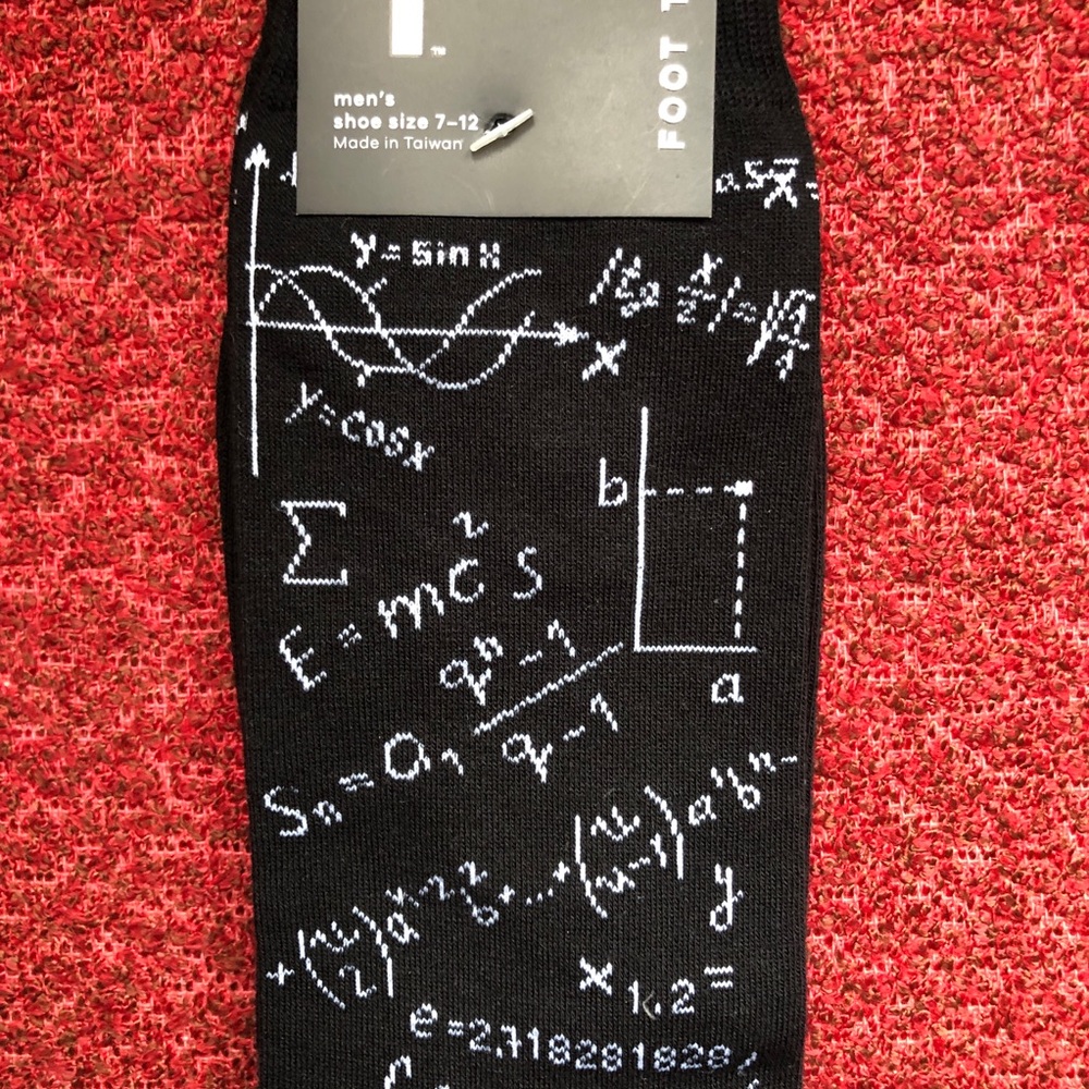 Men's Math Equation Socks Science ModCloth Hot Topic - Picture 3 of 6